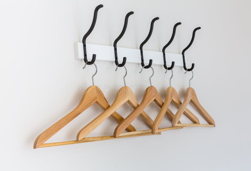 Wood coat hanger stock photo. Image of hang, object, metal 53641318