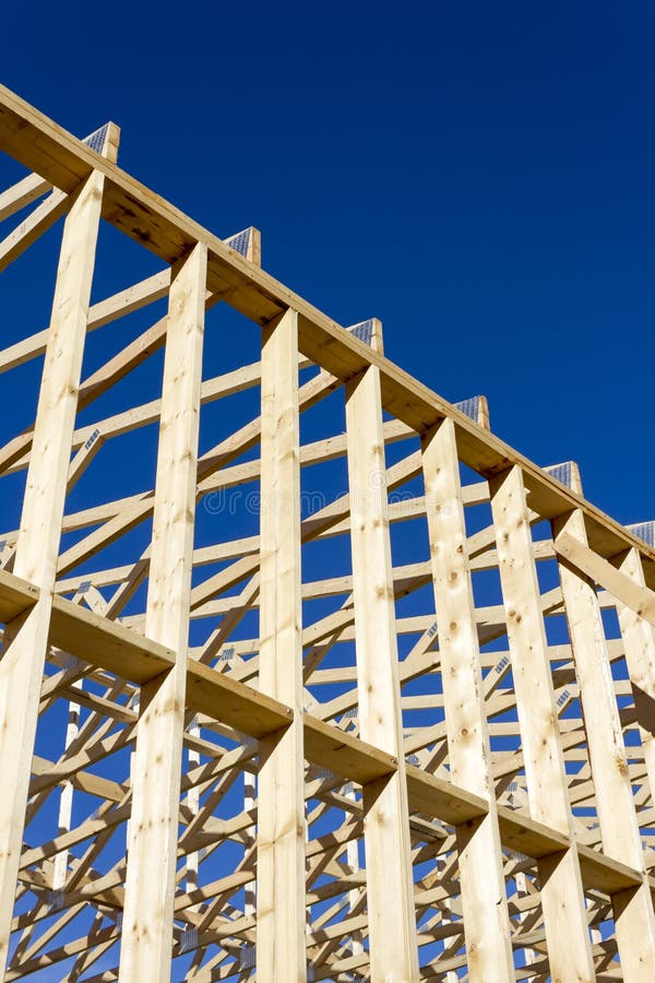 Wood Construction Framing House Lumber Stock Photo Image of building