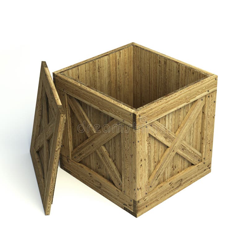 Wood crate stock illustration