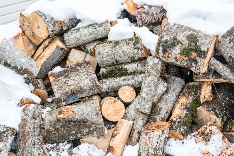 Wood depot in a village stock photo. Image of wooden 106415740