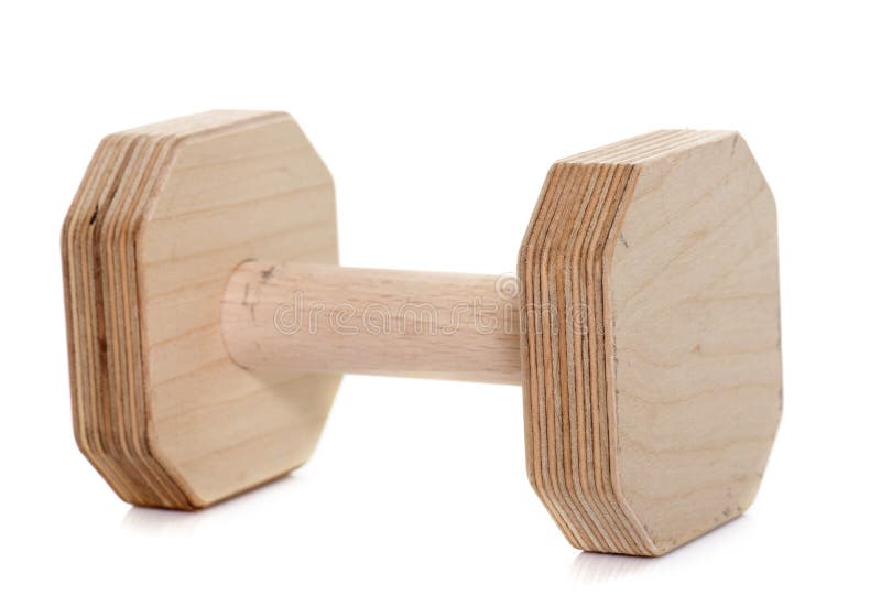 Wood dumbbell for dog stock image. Image of retrieve 67317241