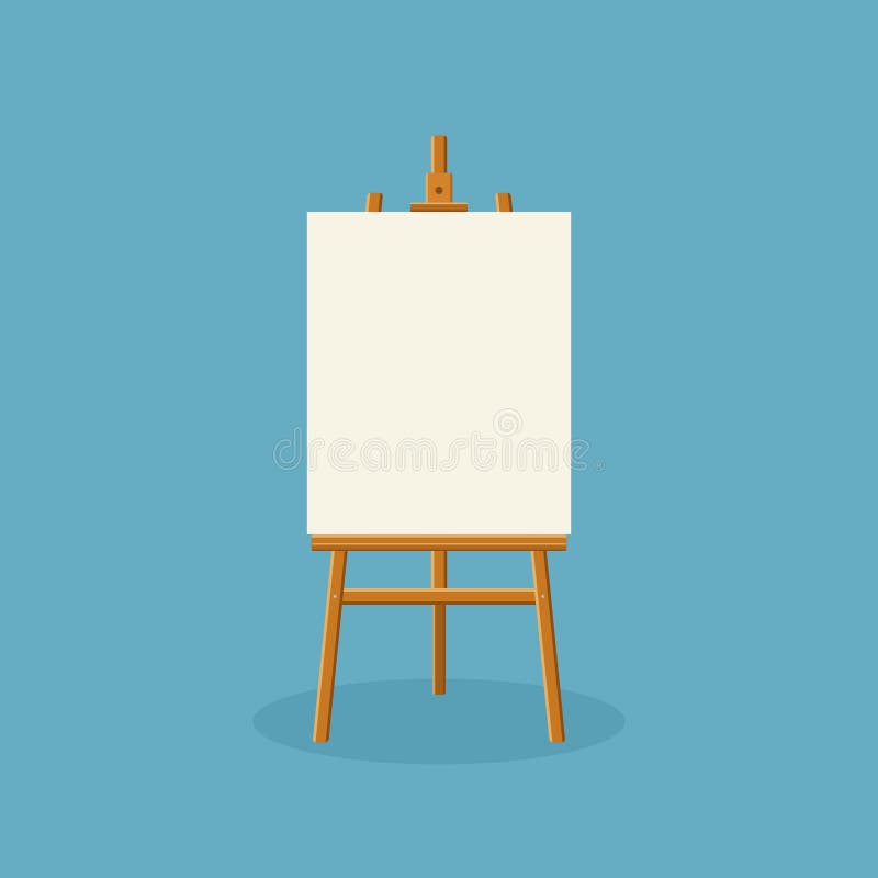 Blank canvas on display Royalty Free Vector Image