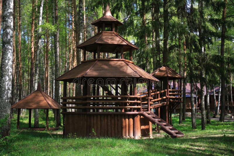 Wood fairy tale stock images