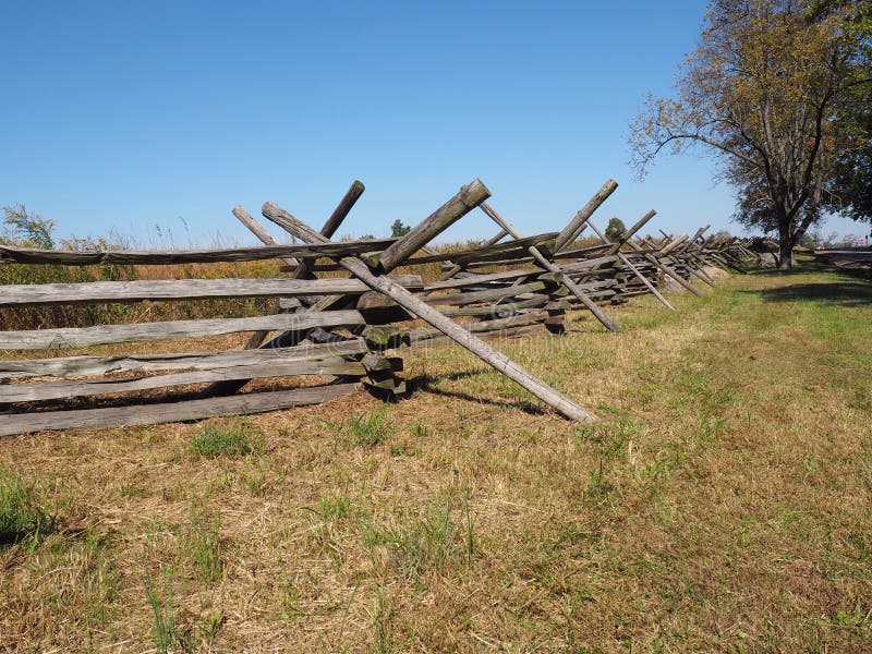 Wood fence in Gettysburg royalty free stock photography