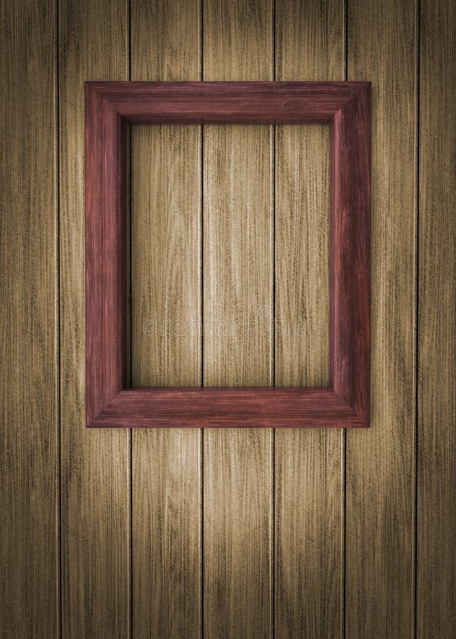 Wood frame on paneling stock illustration. Illustration of background