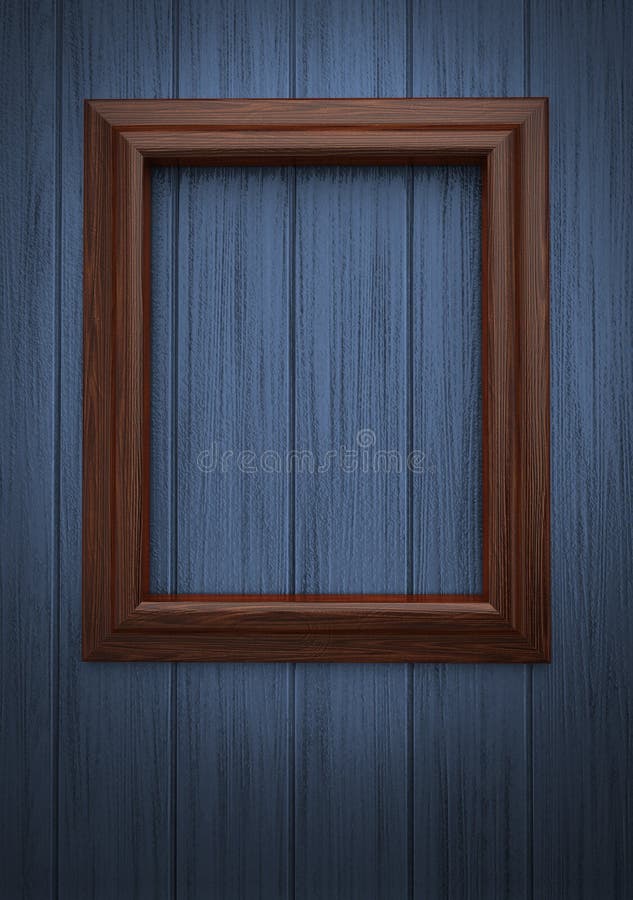 Wood frame on paneling stock illustration. Illustration of border