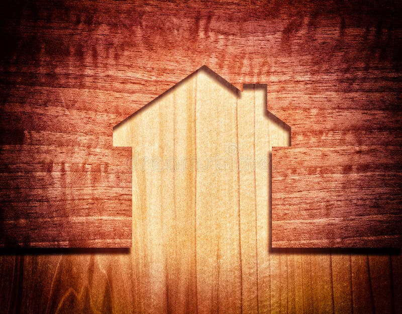 Wood house royalty free illustration