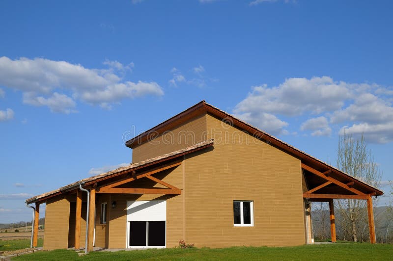 Wood house two royalty free stock image