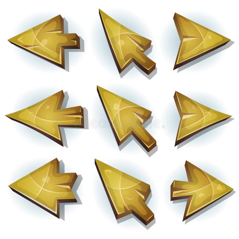 Wood Icons, Cursor and Arrows Stock Vector - Illustration of click, icon: 56066945 Wood Icons, Cursor and Arrows Stock Vector - Illustration of click, icon: 56066945