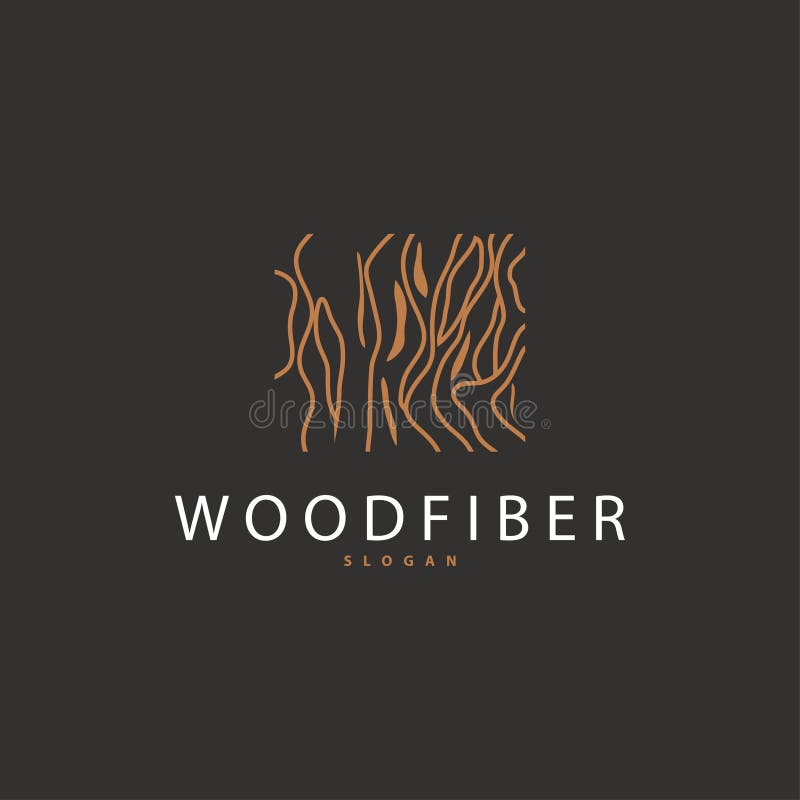 Wood Logo Design Template Illustration Simple Tree Trunk Bark Layer vector illustration