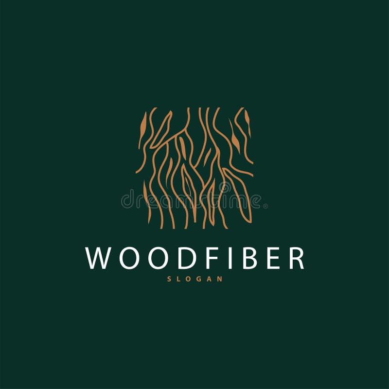 Wood Logo Design Template Illustration Simple Tree Trunk Bark Layer royalty free illustration