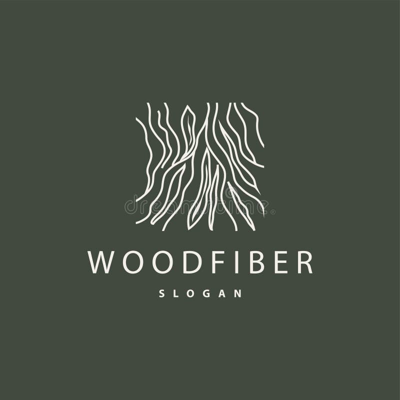 Wood Logo Design Template Illustration Simple Tree Trunk Bark Layer royalty free illustration