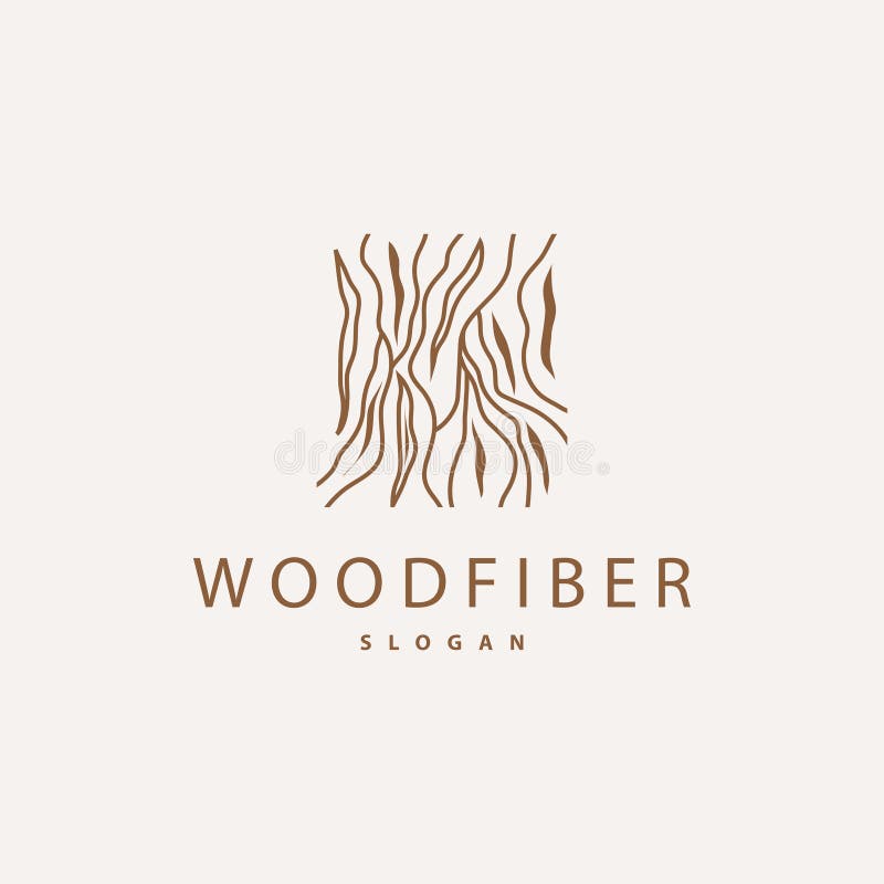 Wood Logo Design Template Illustration Simple Tree Trunk Bark Layer vector illustration