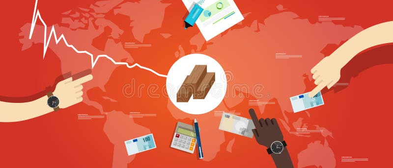 Wood lumber price going down decrease cheaper in timber log commodity market international trading market royalty free illustration