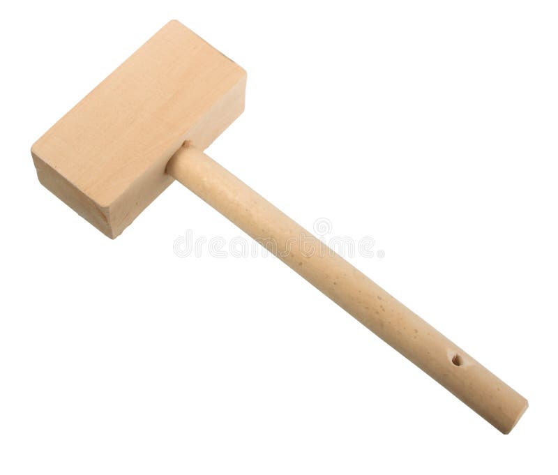 Wood mallet. stock images