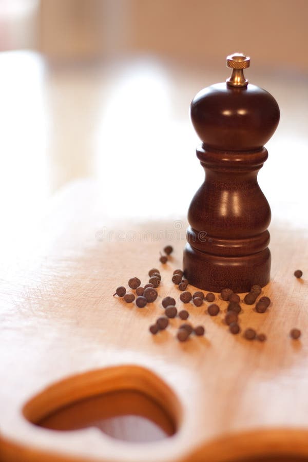 Wood Mill for the Black Pepper Stock Photo Image of food, kitchen