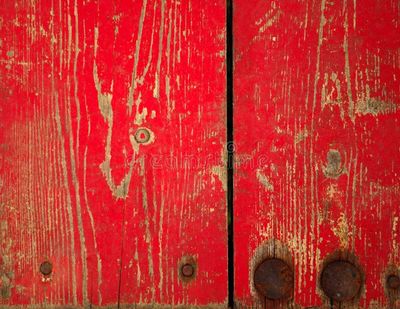 Wood Panel with Chipped Red Paint. Grunge Style Stock Image Image of