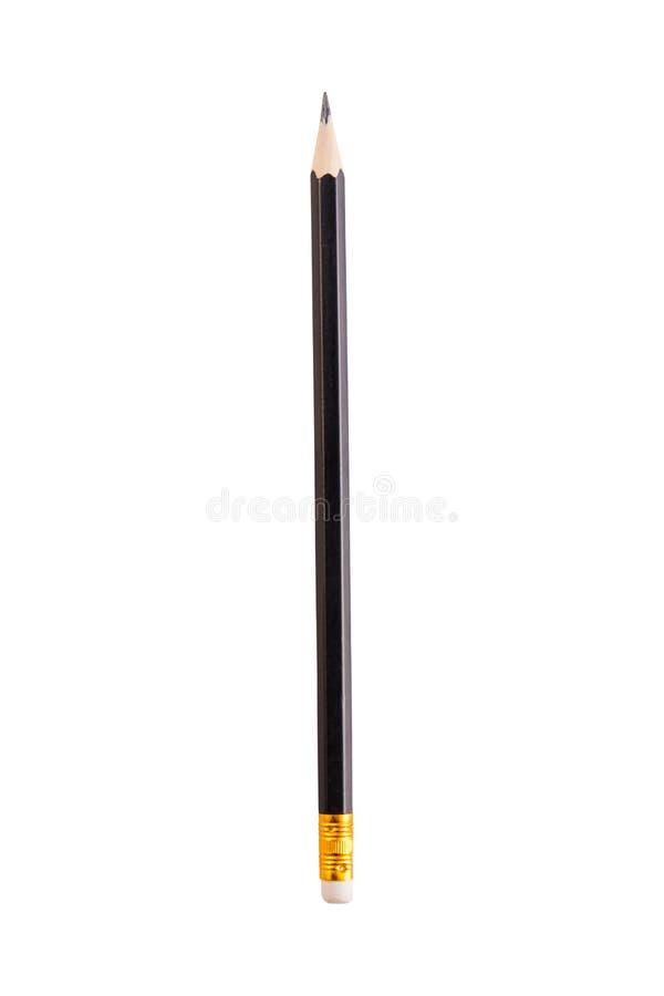 Wood pencil isolated on white with clipping path royalty free stock image