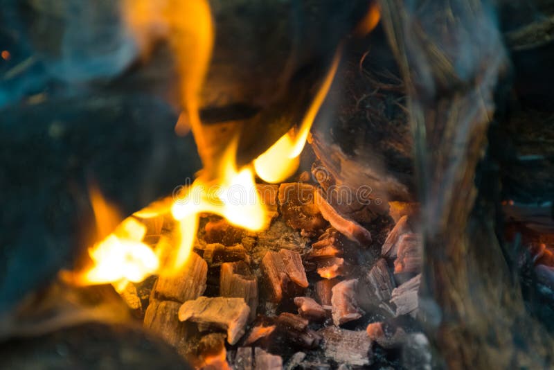 Wood Pieces Burning Inside a Traditional Indian Stove Stock Image - Image  of ashes, abstract: 109687503