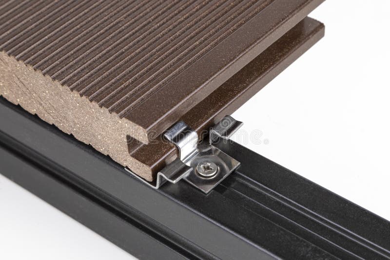 Wood Plastic Composite Decking System. Building Material for Terraced