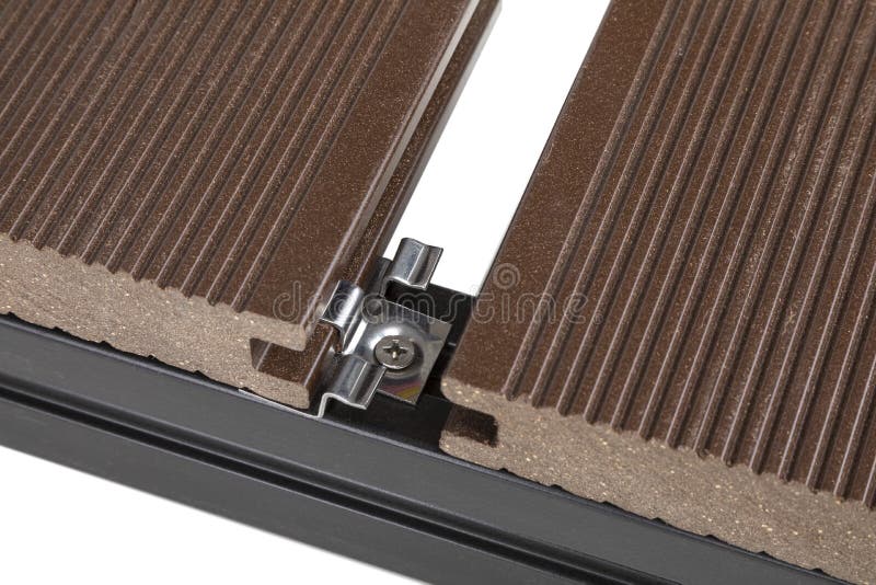 Wood Plastic Composite Decking System. Building Material for Terraced