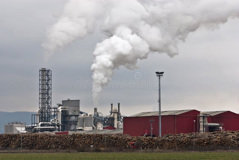 Wood Processing Factory Pollution Stock Image Image of environment
