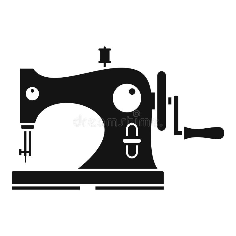 Manual sew machine icon, outline style, Stock vector