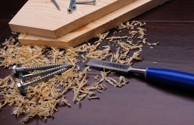 Wood shavings stock photo. Image of pine, equipment, chips 16166730