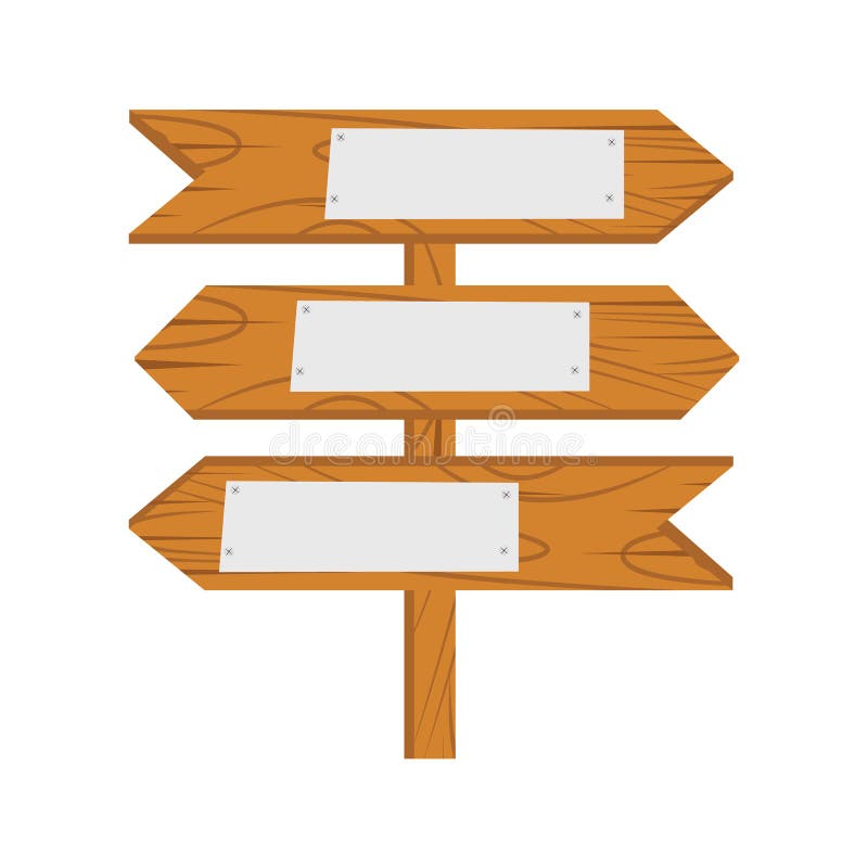 Wood Sign cartoon vector illustration Wood Sign cartoon vector illustration
