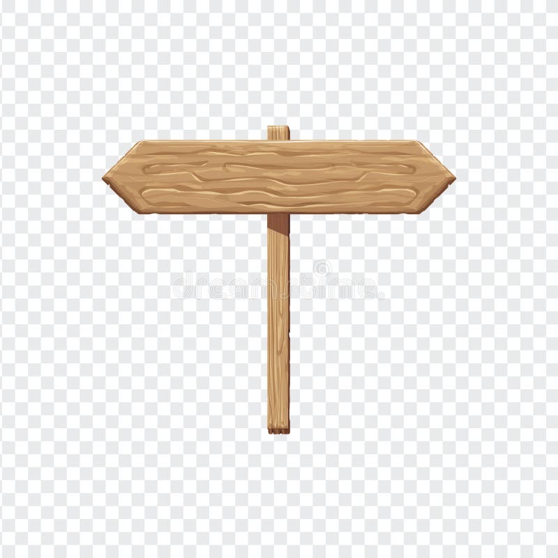 Wood sign. Empty wooden signboard template, vector illustration stock illustration