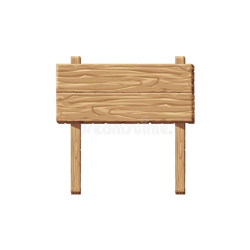 Wood sign. Empty wooden signboard template, vector illustration vector illustration