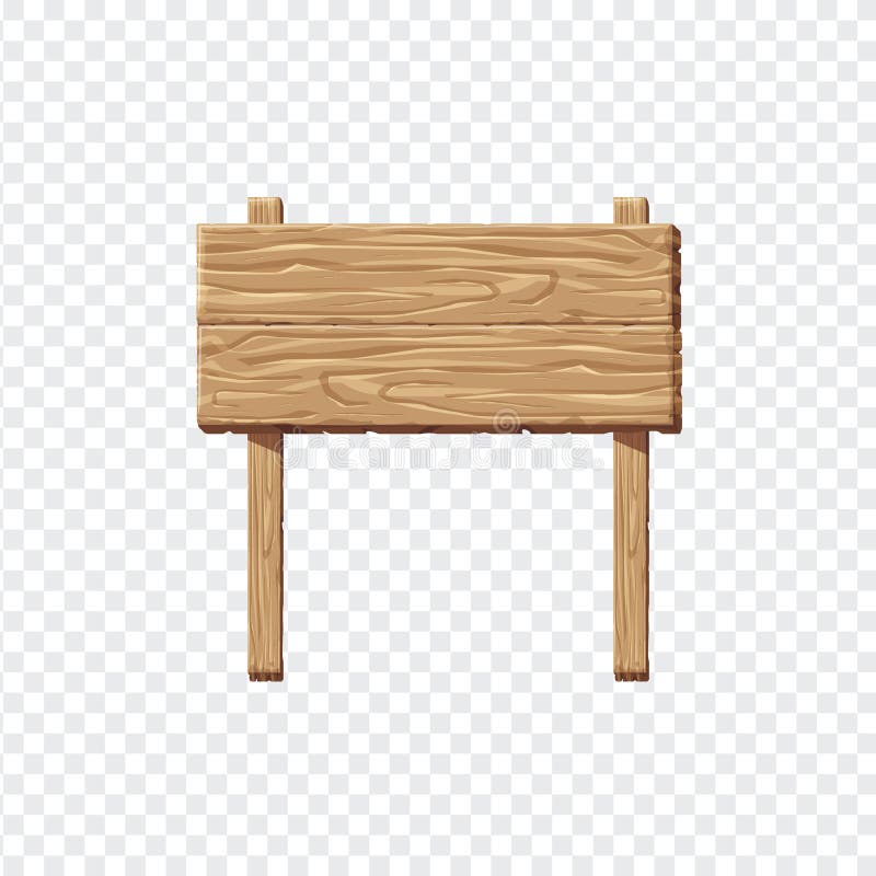Wood sign. Empty wooden signboard template, vector illustration stock illustration