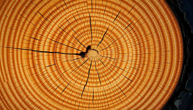 Wood slice texture close,up, natural tree ring pattern and rustic background, Stock Photo, Generative AI vector illustration