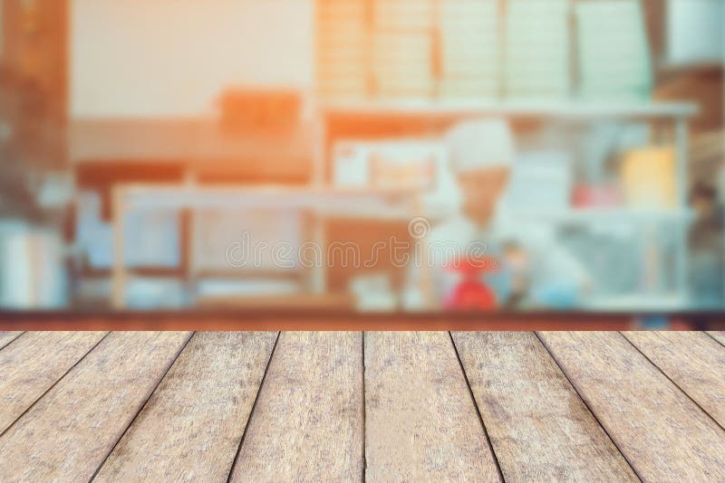 Kitchen in Restaurant Blur Background Stock Image - Image of counter,  background: 105149793