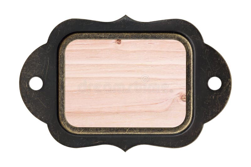 Wood texture background plate with steel frame royalty free stock images Wood texture background plate with steel frame royalty free stock images