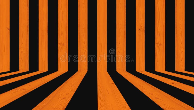 Wood texture background, stripe black and orange for Halloween background