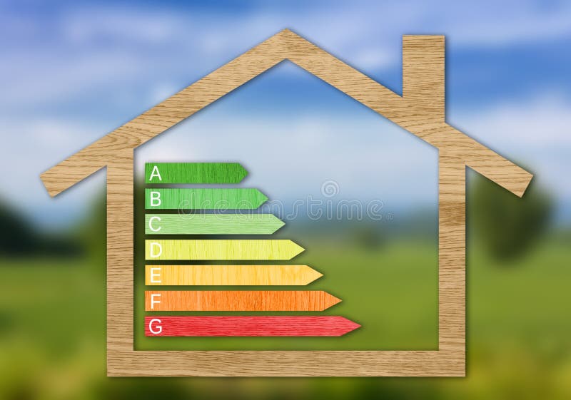 Wood Textured Energy Efficiency Certification Symbols