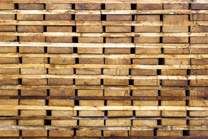 Wood Timber Construction Material Background and Texture. Stack Stock