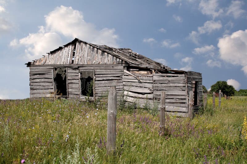 Wooden abandoned house