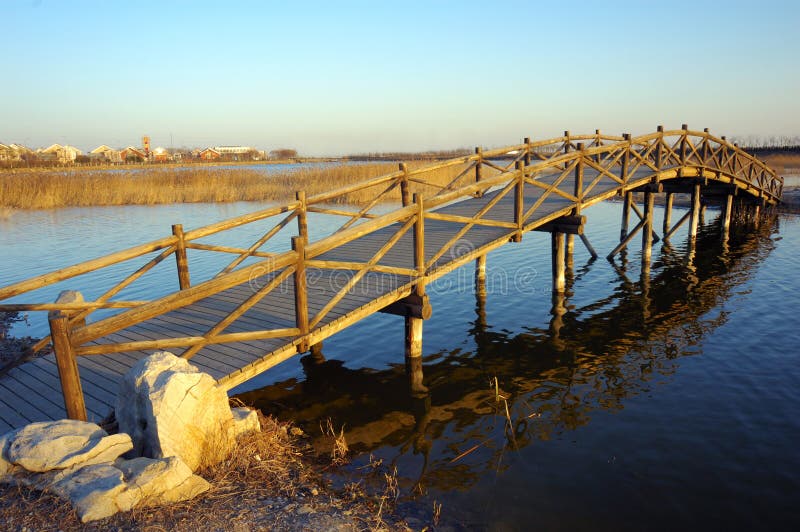 Wooden arch bridge