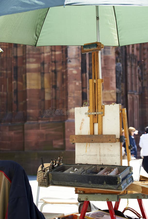 Wooden Art Easel Tool for Drawing Stock Image Image of adaptation