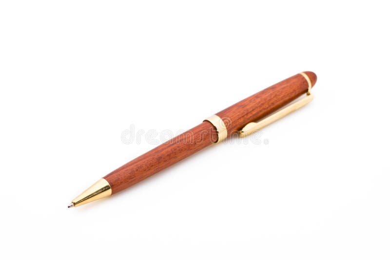 A wooden ballpoint pen