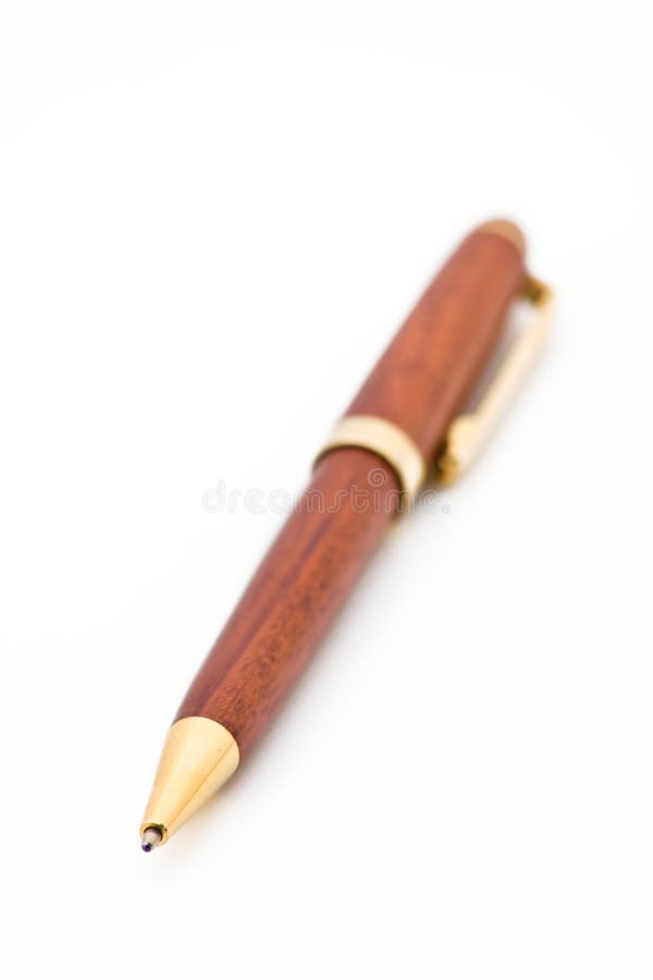 A wooden ballpoint pen