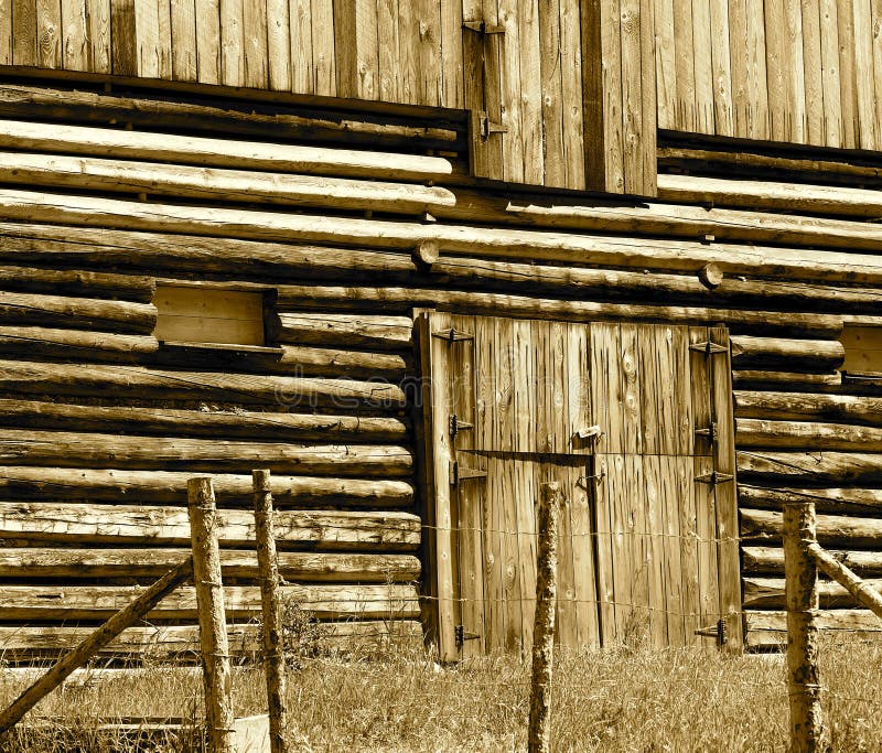 Closed Barn Door stock photo. Image of nails, broken, wooden 18704