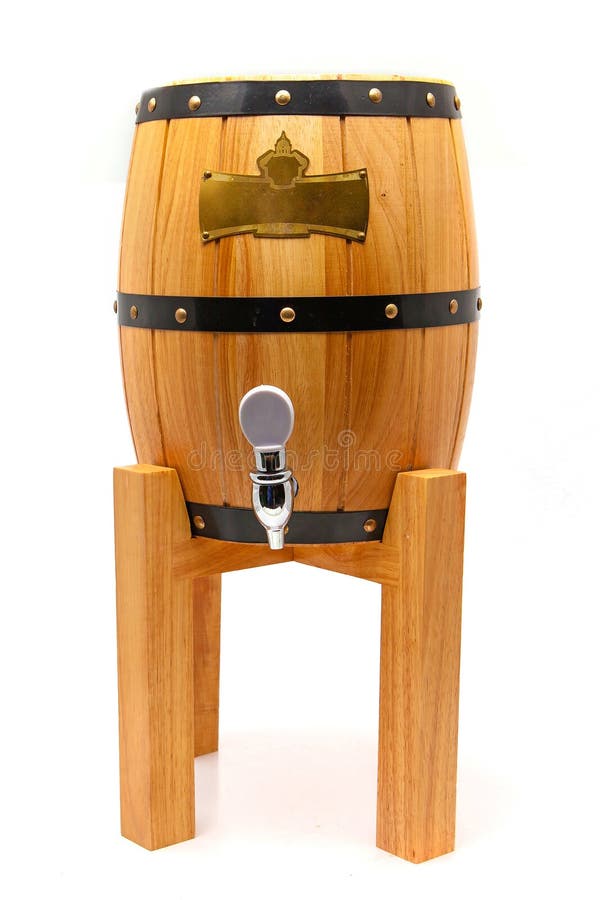 Wooden Barrel for Beer on a Stand Stock Photo Image of liquid