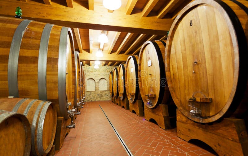 Wooden barrels with wine stock images Wooden barrels with wine stock images