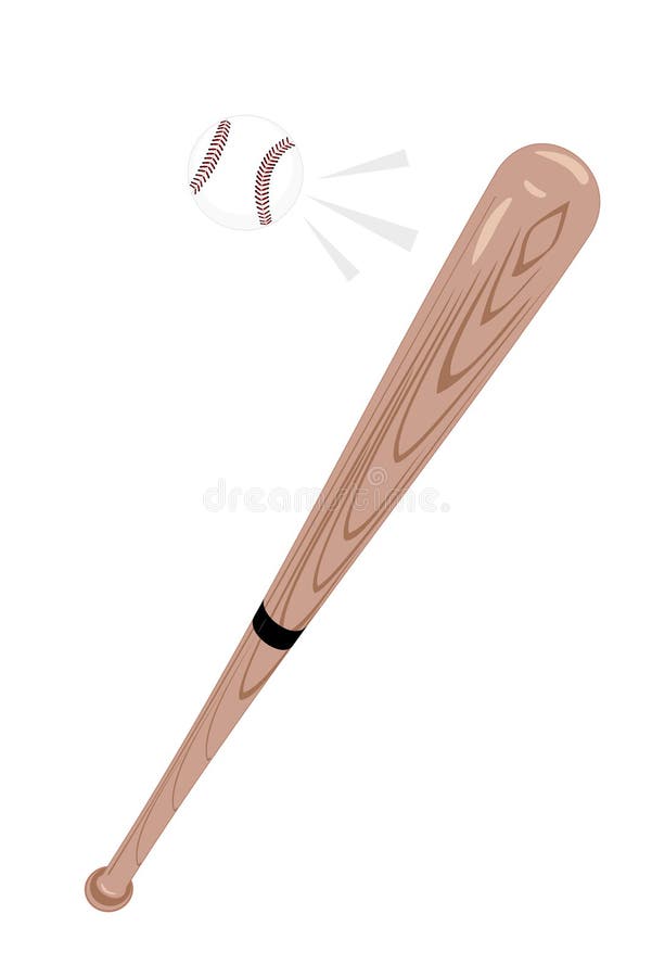 Wooden baseball bat stock vector. Illustration of equipment 26775434
