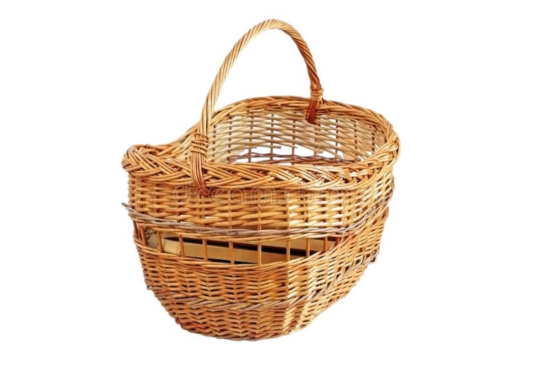 Small woven wooden basket stock image. Image of handmade - 4611969