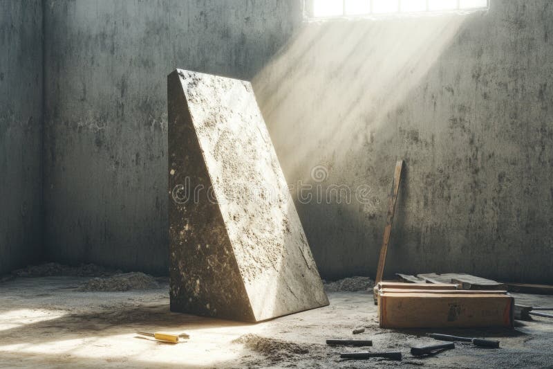 A wooden beam decorates the interior of this room royalty free stock image