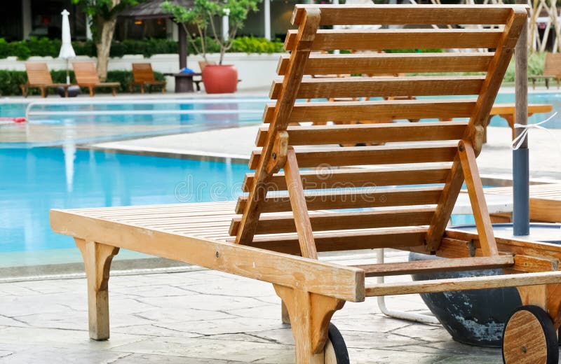 Wooden bed royalty free stock photos